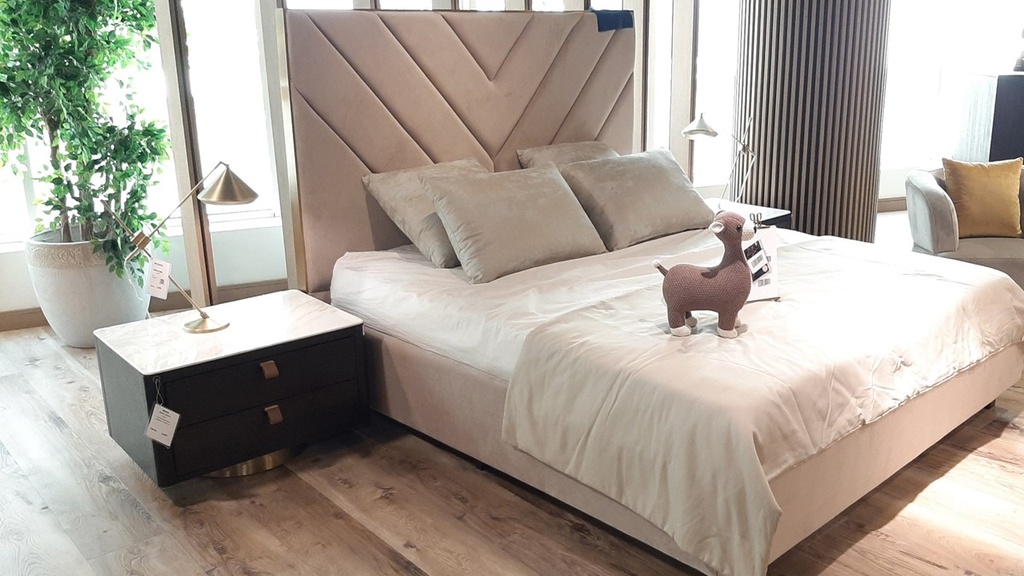 LANI-LR-193C-37-KING BED (180X200XH145) - MJ19-54-BEIGE