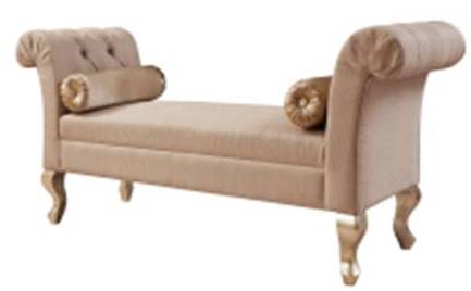 JESSY-S19-CT02B-END BENCH (1785*540*830) -BEIGE VEL-RS2013-4/FA300-4