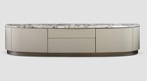 DAYTONA-G2-ATVR-21236-TV STAND (220*42*48)-SAPPHIRE MARBLE+LEATHER(TRS-2101+LCD-001)-MATT GREY-G2