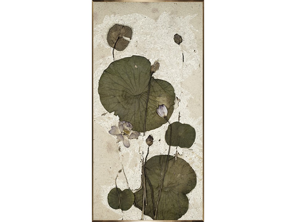 AW-225-RESIN PAINTING (60.0X120.0)-GOLDEN ALUMINUM ALLOY FRAME