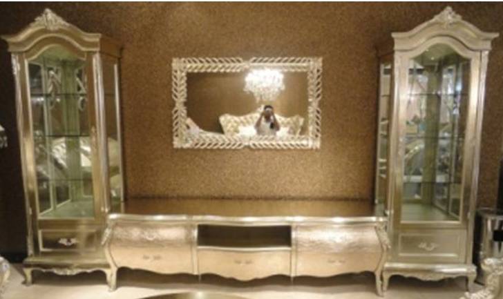 ALMEISAN-YM-B2037-4-T.V CABINET (2205*545*630) -GOLD 866-0909-9