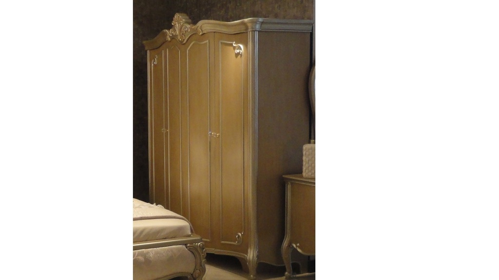 FIDELLA-A-699-4 DOOR WARDROBE -GREY PINK-1803A-NV9121-1