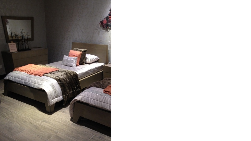 BERGAMO-BD-201H-1 BED(1.2)+DRS+MIRR -V09-ROSE OAK VANEER