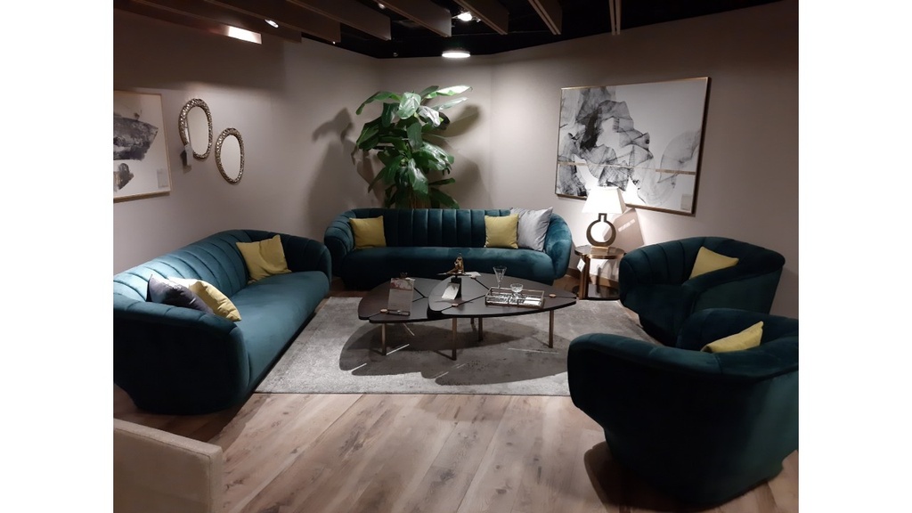 VERDEA-AD-S693-BZ -SOFA SET -4+3+1+1-GREEN-JA183-JB1001-JA186 NEW