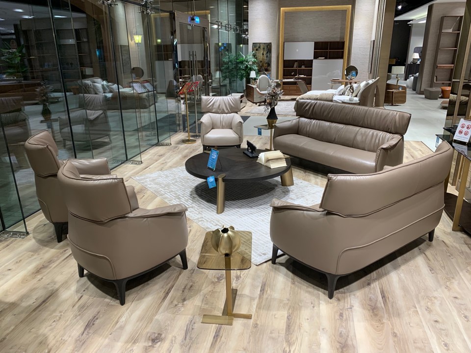 PAULA-AF-S1836- SOFA 1 SEATER - HALF LEATHER-L82-A