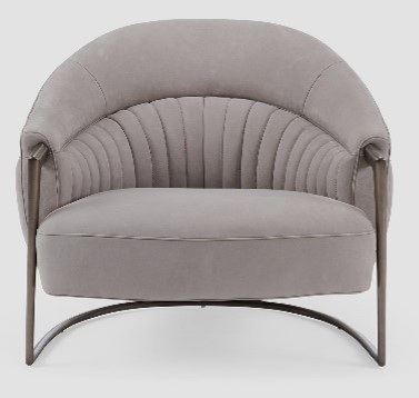 RAGAZZI-AMLQ-DY2002-CHAIR-GREY (G1075)+BRUSHED BRONZE GOLD