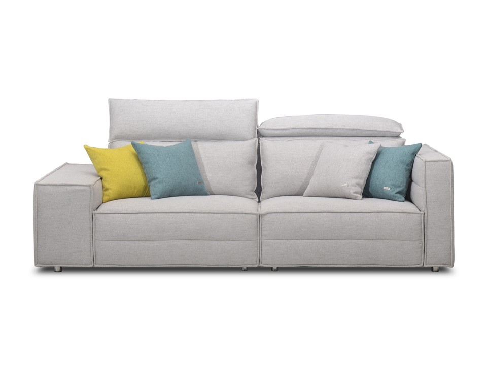 KAROLINA-AY-S683-BZ 3 SEATER SOFA - FABRIC-JB1036JB1032JB1001(A), LIGHT GREY
