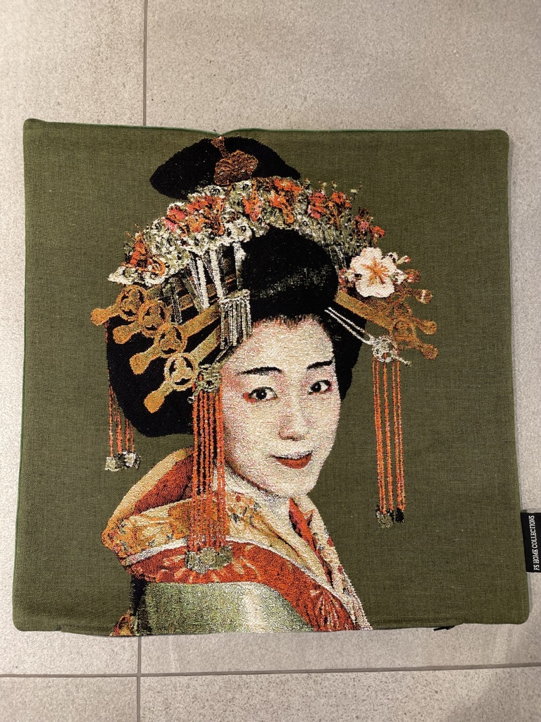 21536-GEISHA CUSHION GREEN 45X45