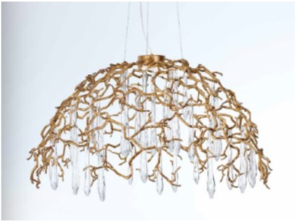 C2589-CEILING LAMP-900*H500MM-GOLD WITH CRYSTAL