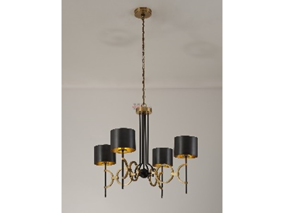 C2658-ROUND-CEILING LAMP-900*H740MM-GOLD+BLACK METAL SHADE