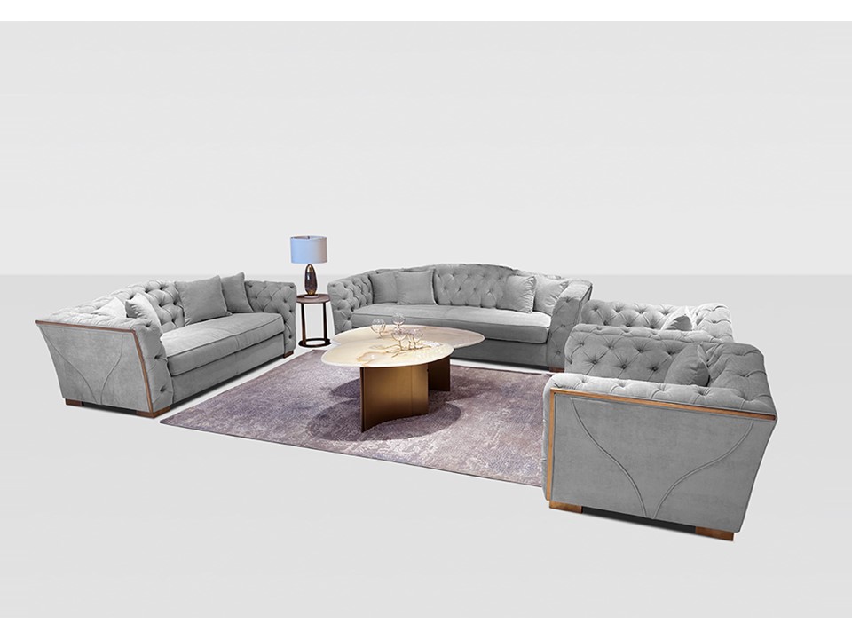 HAYDEN-F-8305-REV-SOFA SET 3+2+1+1-(A1923-127A)-GREY