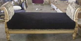 SYDNEY-F-887-CHAISE LOUNGE -BLACK BEIGE-RB138