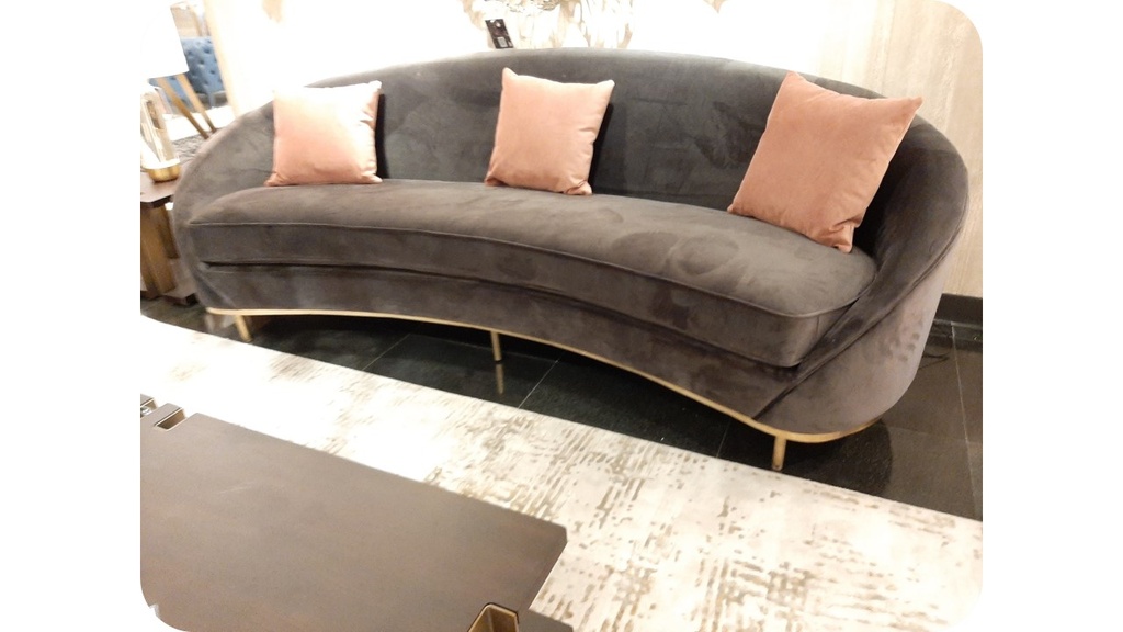 BELLAMY-F-9337-SOFA 3 SEATER(F-9341) -D.GREY/PINK-DECKER-84/34