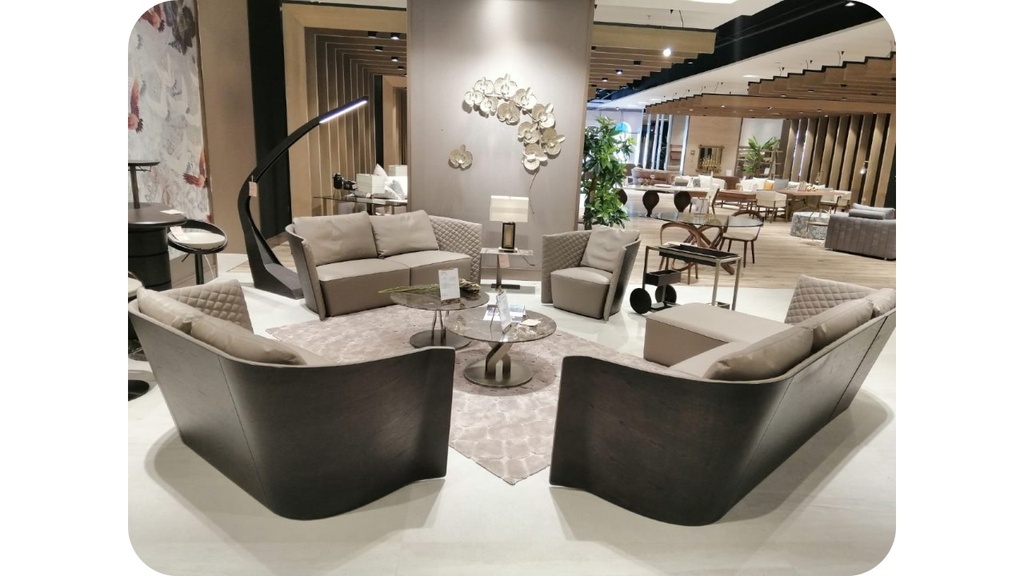 FARREN-FF-563-SOFA SET -(3+2+1+1) -GREY-0306 LEAT (CROEN CUT)
