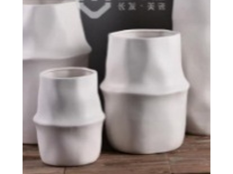 CF97-2-LG CERAMIC VASE (40.8*40.8*49.5) - BEIGE