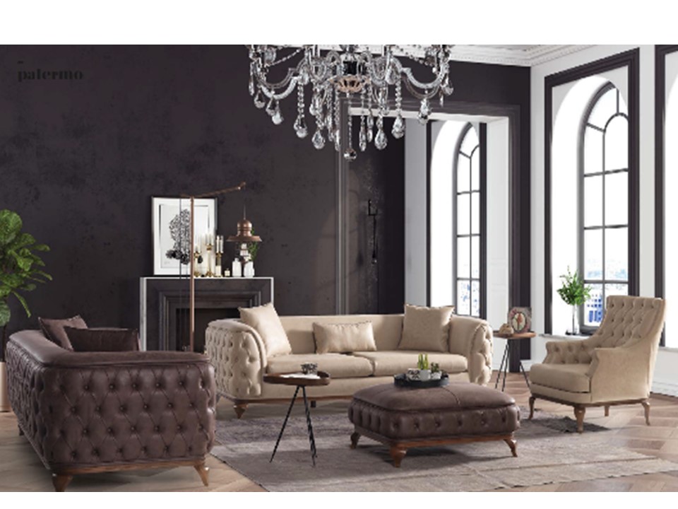 PALERMO-SOFA SET -3+2+1+1-NUBUK 00N7-G5