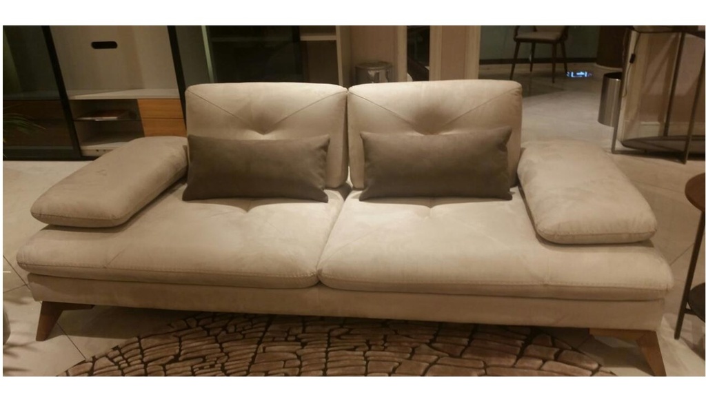QUATRO-SOFA 2 SEATER-BEIGE BRW-BUFFALO-15/17-G1
