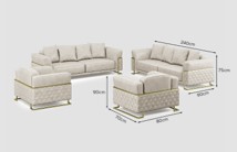 RAVENNA-SOFA SET 3+3+1+1-LIGHT BEIGE (JAZZ 002)-G2