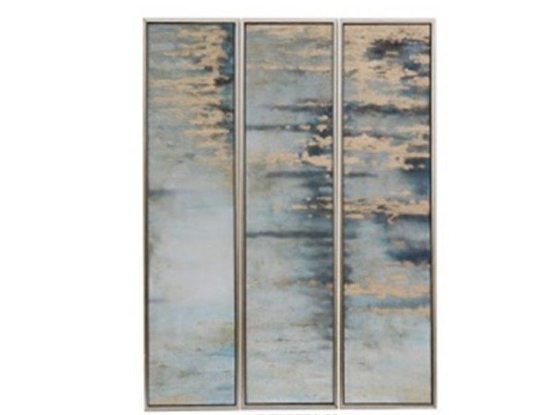 CNBZWF060-SET OF 3 ABSTRACT WITH OUTER FRAME (15'' X 60'')