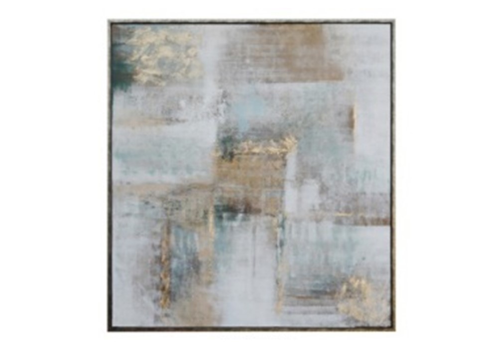 CNBZWF066-WALL DECOR (50''X50'') ABSTRACT WITH PS OUTER FRAME (FD002-320)