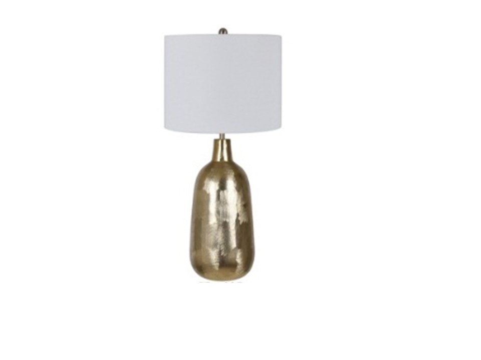 CNIDA007-TABLE LAMP (31.5''H)-ALUMINIUM IN BRASS FINISH