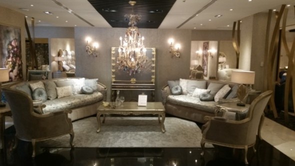LAYANA-U-975-SOFA SET -4+3+1+1(CH052)+COFFEE TABLE 1+2 -BLUE/SILVER