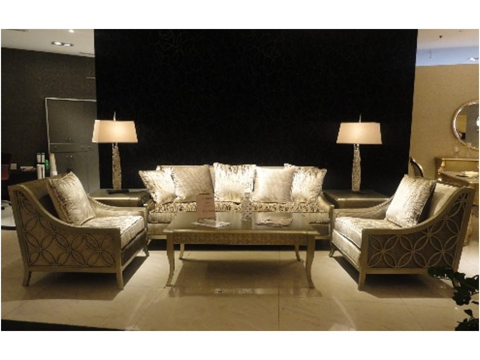 CARRERA-V-0032-SOFA SET -(3+2+1+1)+COFFEE TABLE-(1+2)-BEIGE-G1