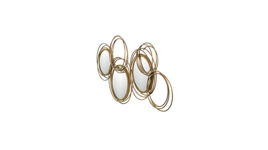 OA-9109-DECORATIVE MIRROR-73X145X3-METAL FRAM GOLD FINISH