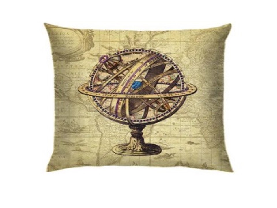 CU-011-GLOBE CUSHION (30*30)