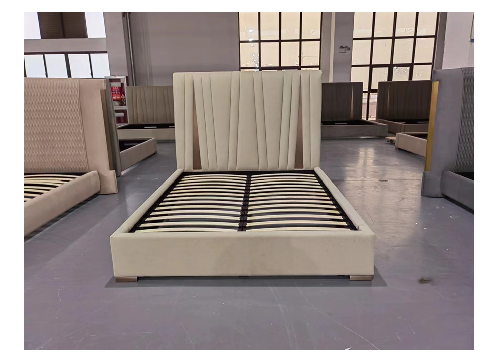 ABBEY-BD1993-QN-QUEEN BED(160*200)-(MFO-96/WT-72D/SA151)-BELLA BEACH GREY WALNUT ANTIQUE BRASS-G7