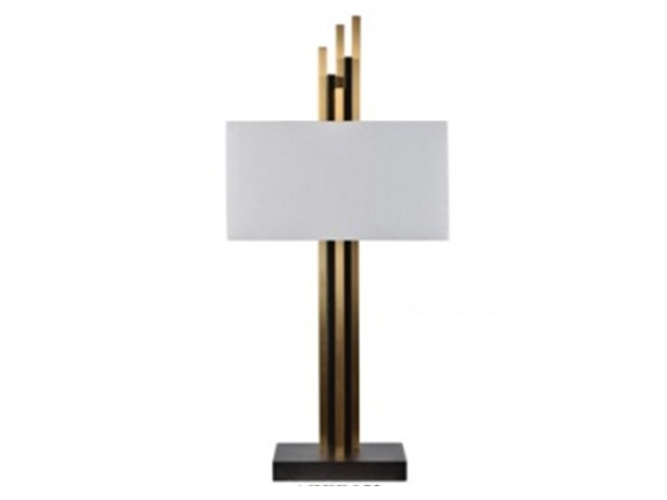 CVAZER052-TABLE LAMP (32''H)-GUNMENTAL & ANTIQUE BRASS FINISH