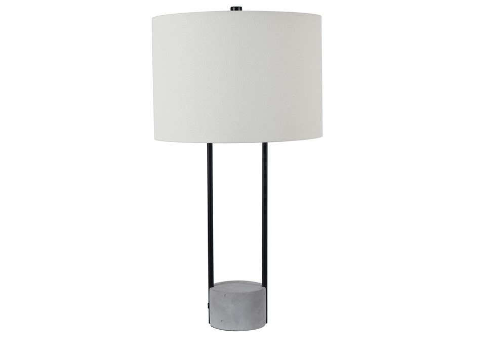 CVAZER-105-BONE TROWELED TALBE LAMP-26.5"