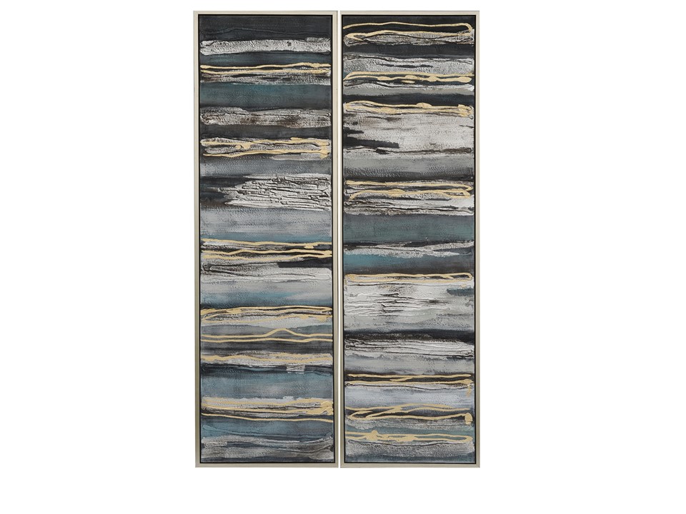 AC-CVBZW-F059-ABSTRACT-(51*178CM)-SOLID WOOD FRAMED OIL PAINTING