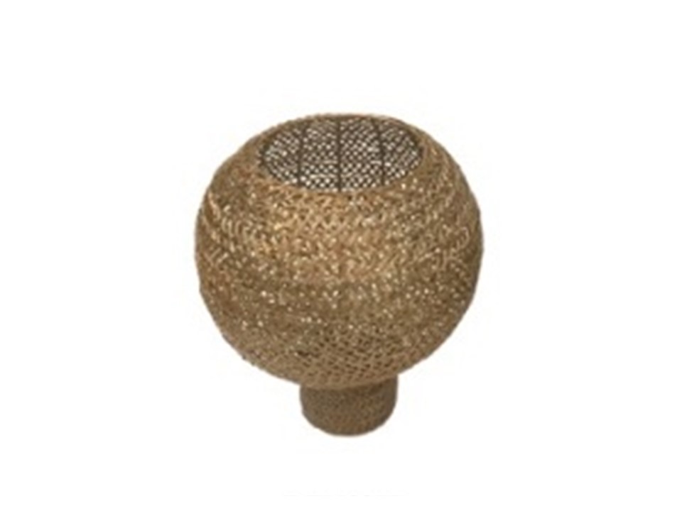 CVDEN037L-INCA LARGE LANTERN (DIA12X12'')-METAL WOVEN BRASS FINISH
