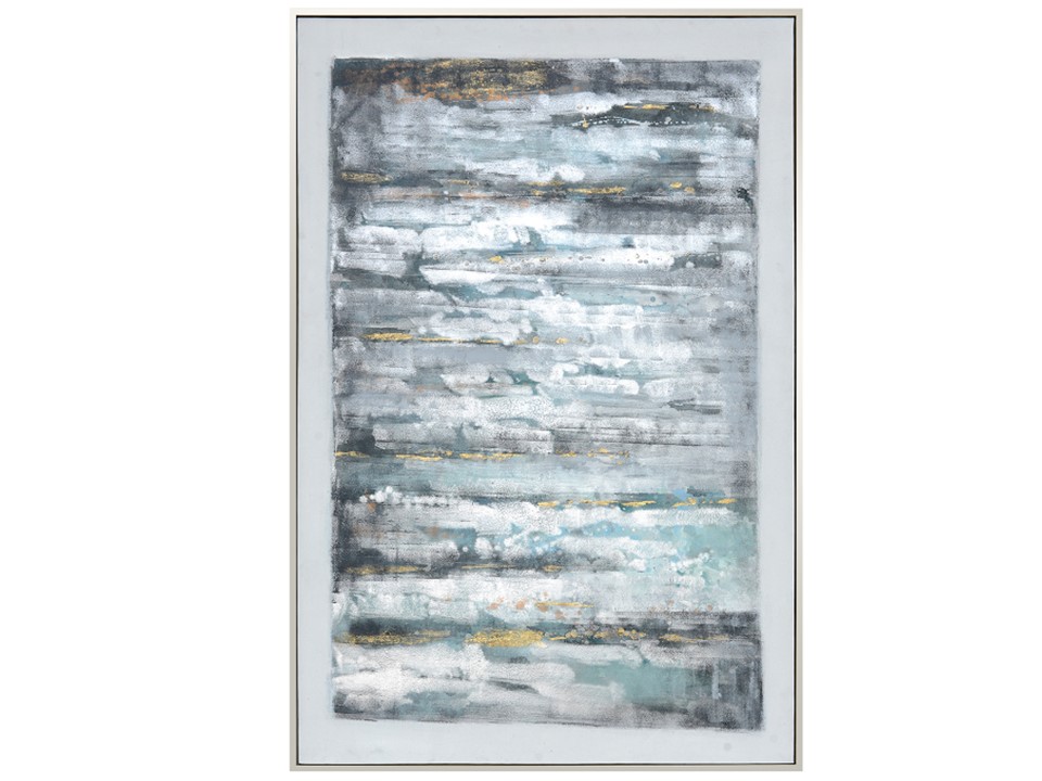 CVTOP-2992-(49.6X73.6X1.5)-ABSTRACT ON CANVAS,WITH SILVER PS MOULDING(FD002-026)
