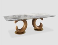CATALEYA-VENICE-DT-19005-DINING  TABLE (2400*1200*750)-VENICE MARBLE+2017#WALNUT