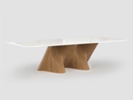 ASLAN-ONXY-DT-21004-DINING TABLE (3000*1300*750)-ONXY+358-2 WALNUT REV