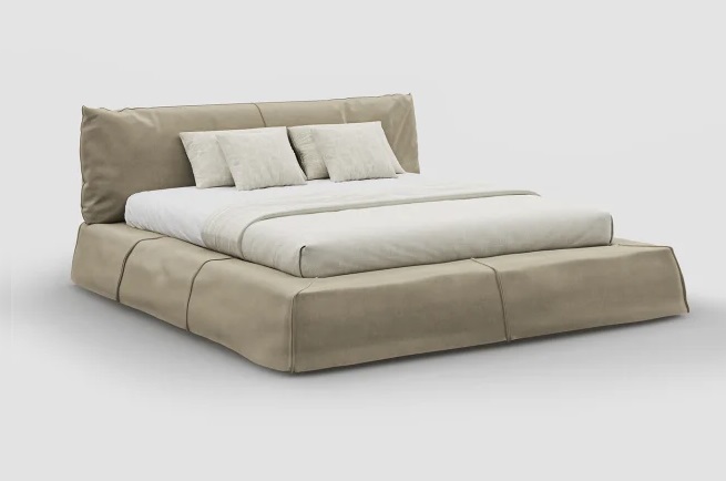 GRAZHEL-G6-MBR-WFB-79 KING BED WITH STORAGE (180*200)-FAB 039-BEIGE-G6