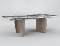 REGALA-G1-DT-22012-DINING TABLE(240*120*75)-CEDAR MARBLE+378-3#GRAY OAK-G1