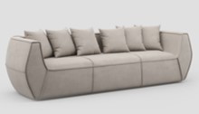 PRECIOUS-G1-F-2323-3 SEATER SOFA(260*100*70)-MUNICH SUEDE-HYDRO-CREAM-G1
