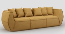PRECIOUS-G2-F-2323-3 SEATER SOFA(108*90*70)-MUNICH SUEDE-HYDRO-MOSTAZA-G2