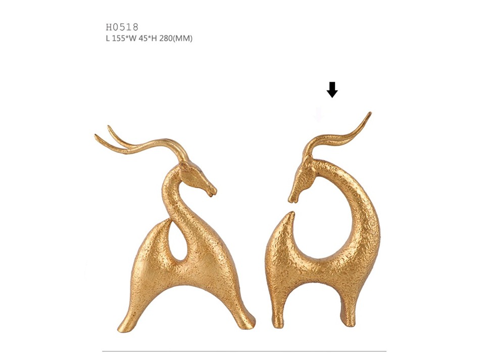 DC-0178-DEER(FACING BACK)(H0518)-155X45X280-GOLD