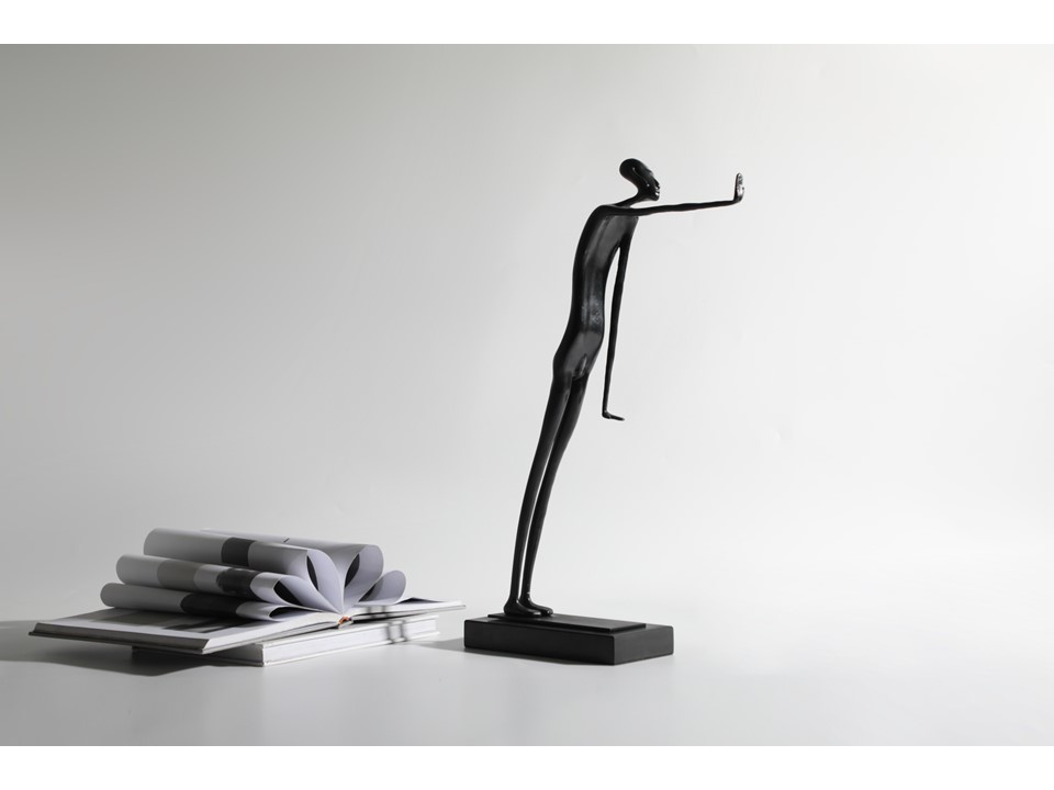 DZ0128-ABSTRACT MAN SCULPTURE-(330*120*490)-BLACK