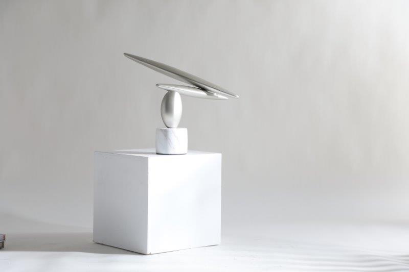 DZDZ0241-GEOMETRIC SCULPTURE-(400*200*330)-SILVER