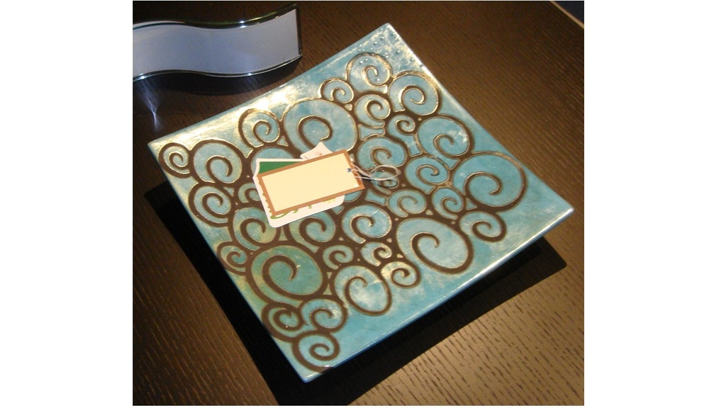 ST-24-TR CERAMIC TRAY-TURQUOISE FINISH