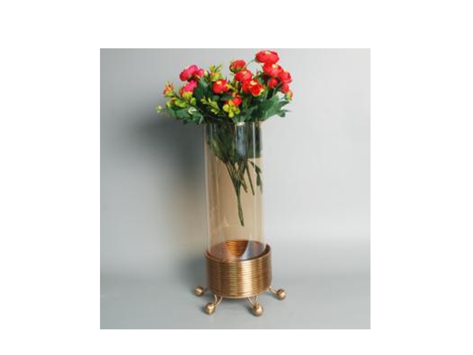 ACF0056 VASE LARGE DIA 245 X 400 ANTIQUE BRASS