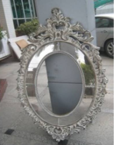 SUAD-F-1144-AS-FRAMED MIRROR -ANT.SILVER