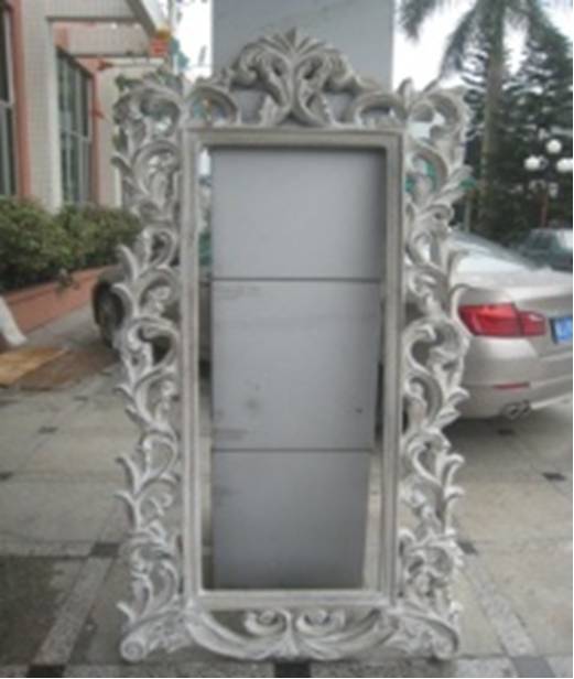 TAMAR-F-1163-SS-FRAMED MIRROR -SHINY SILVER