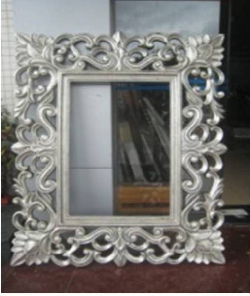 AULA-F-1199-SS-FRAMED MIRROR -SHINY SILVER