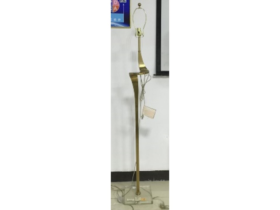 F1864 FLOOR LAMP - METAL VINTAGE BRASS WITH CRYSTAL